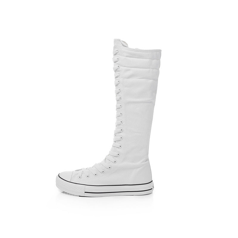 High-top Long-tube High-tube Canvas Shoes