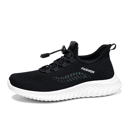 New Women's Shoes Spring and Summer Flying Woven Breathable Super light Mesh Ladies fashion Casual Mom Running Shoes