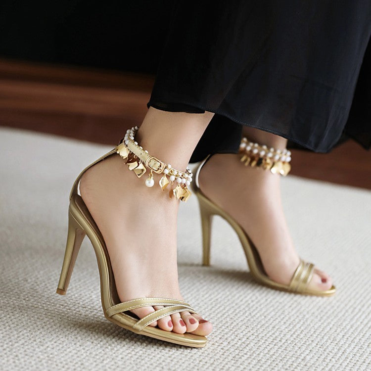 Sandalias de tacón alto de aguja francesas de moda Zapatos de mujer de moda estilo hada