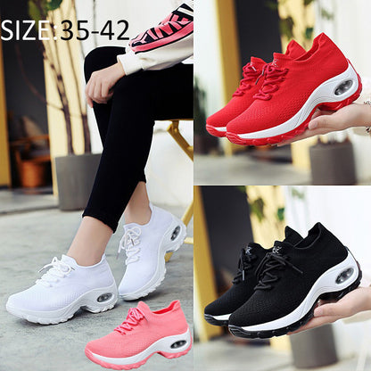 Ladies Sneakers Fashion All-match Fly Woven Casual Shoes