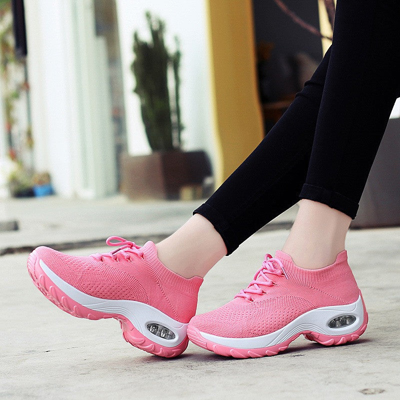 Ladies Sneakers Fashion All-match Fly Woven Casual Shoes