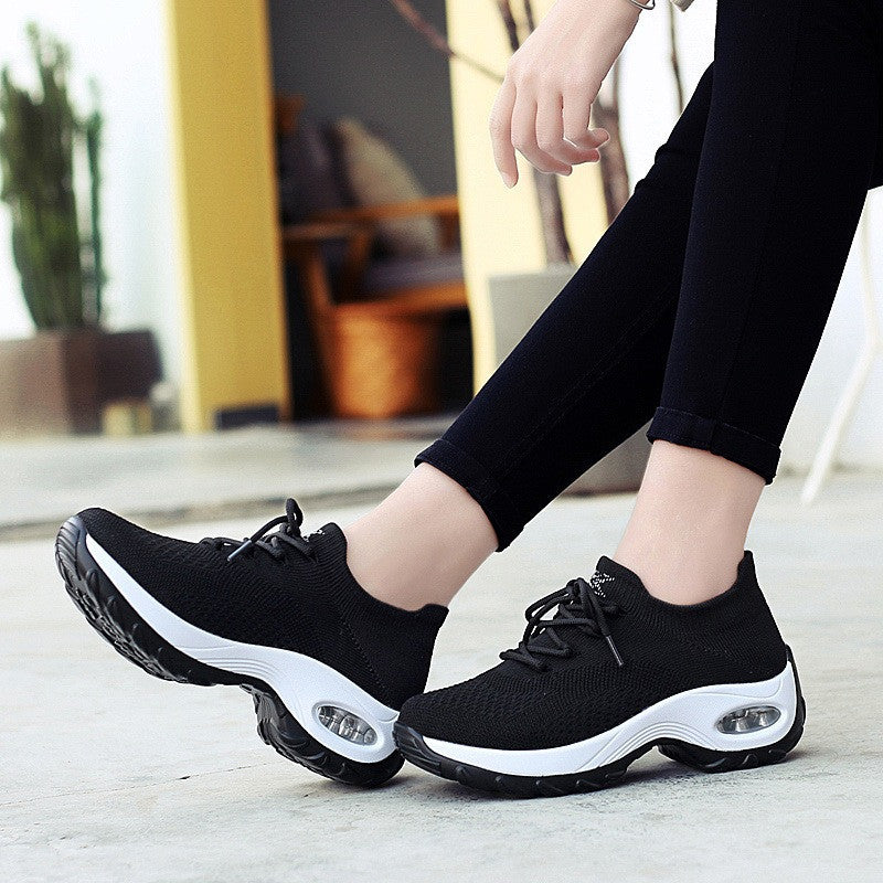 Ladies Sneakers Fashion All-match Fly Woven Casual Shoes