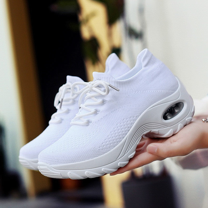 Ladies Sneakers Fashion All-match Fly Woven Casual Shoes