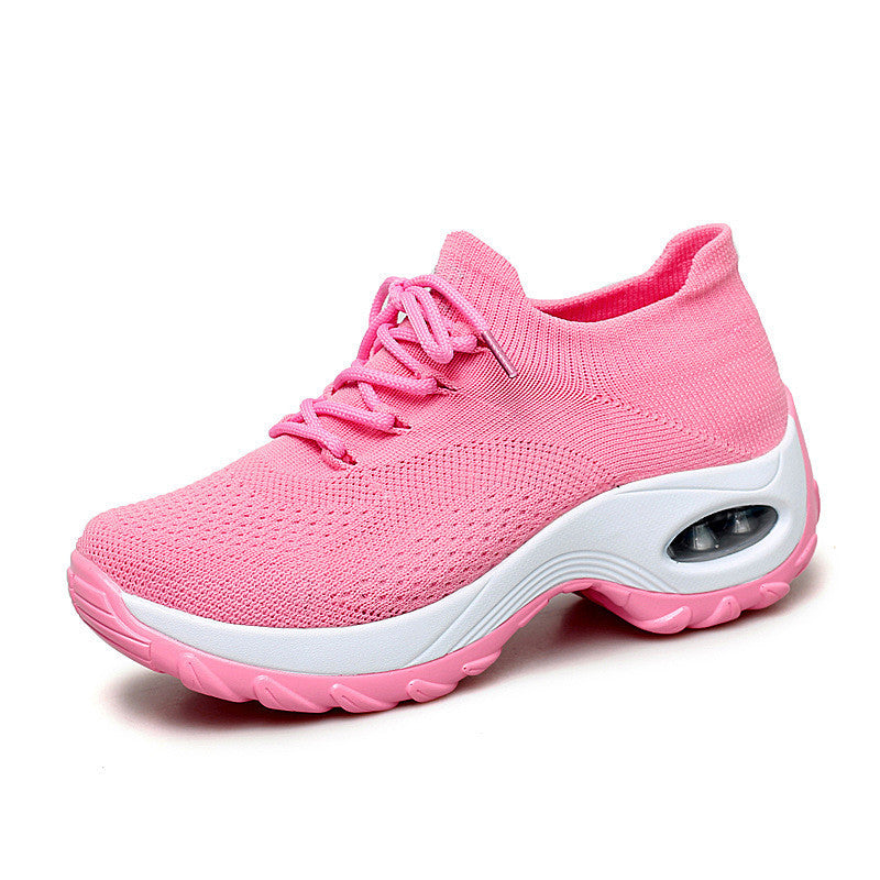 Ladies Sneakers Fashion All-match Fly Woven Casual Shoes