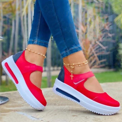 Sandalias de verano con velcro para mujer, zapatos sencillos transpirables, zapatos casuales Baotou