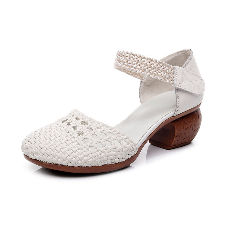 Fashion Ladies Casual Woven Hole Sandals