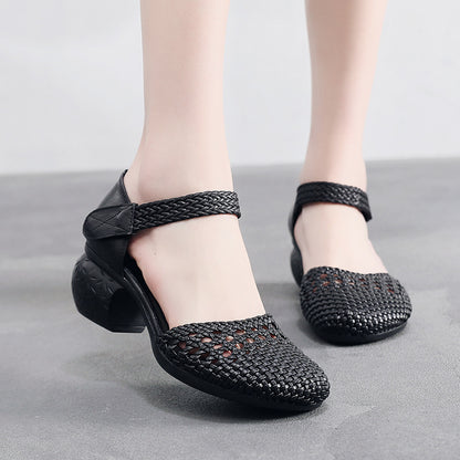 Fashion Ladies Casual Woven Hole Sandals