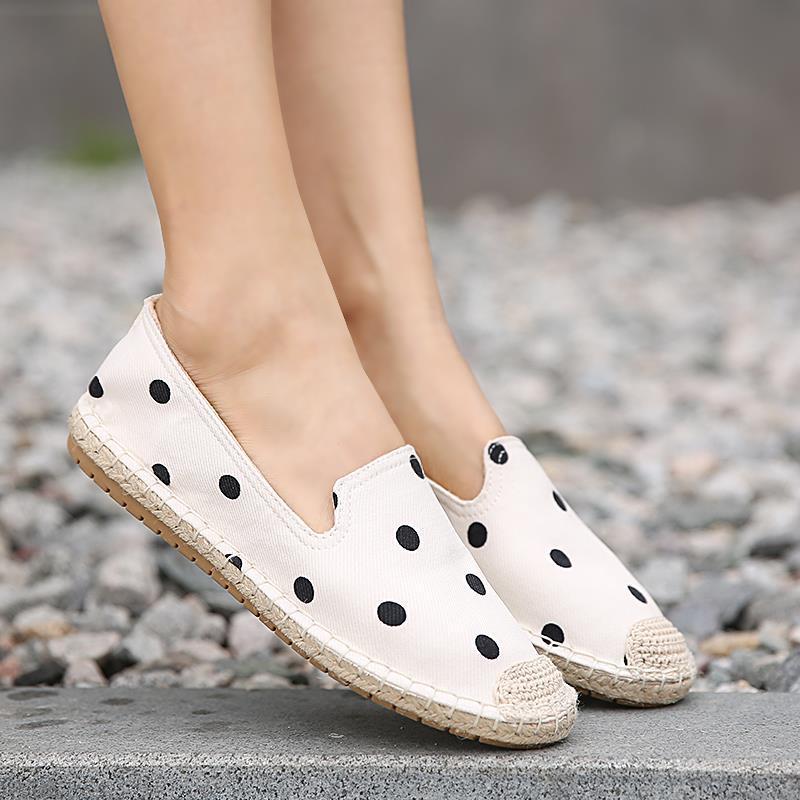 Linen Grass Edge Lace Fisherman Shoes Women's Flat-bottomed Leisure Pedal