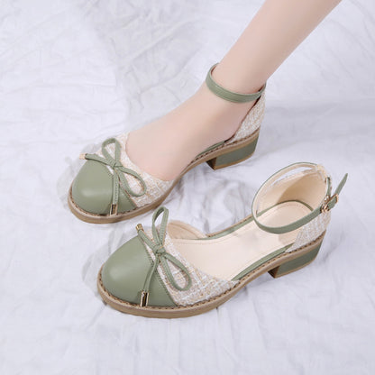 Shallow Mouth Hollow Single Shoes Women Korean All-match Sandals