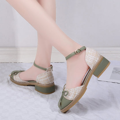 Shallow Mouth Hollow Single Shoes Women Korean All-match Sandals