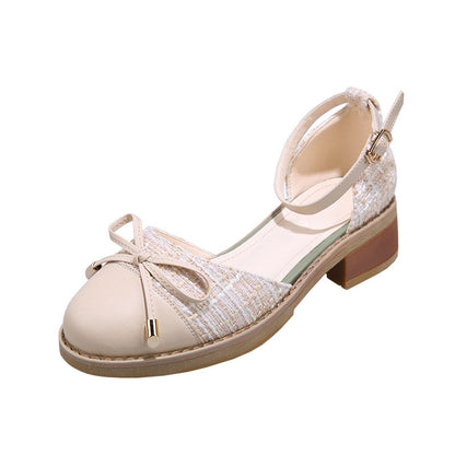 Shallow Mouth Hollow Single Shoes Women Korean All-match Sandals