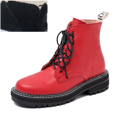 Women's boots with round toe straps