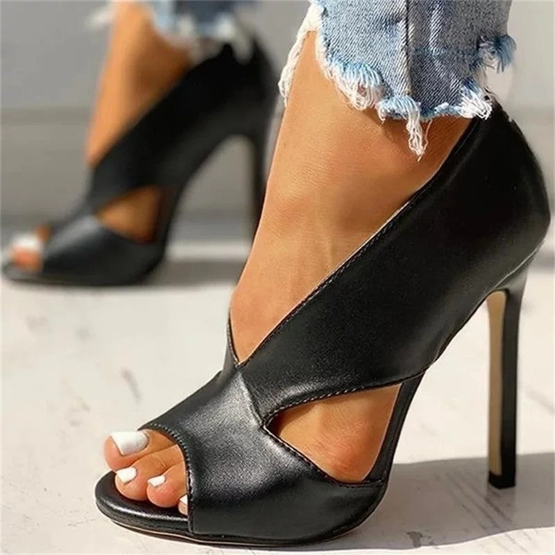 Zapatos de mujer 4 sandalias de talla grande tacones altos sexy zapatos de mujer de tacón fino