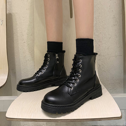 Botas cortas pequeñas de estilo británico, finas y combinables para verano, para primavera y otoño