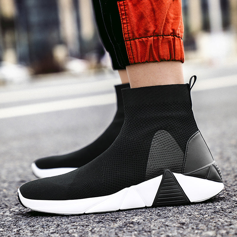 Large size high elastic flying knit sneakers