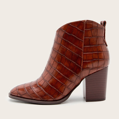 Botas Martins elegantes con cremallera lateral y tacón grueso para mujer