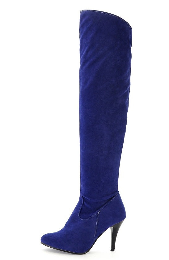 European and American spring and autumn women's boots slim knee boots