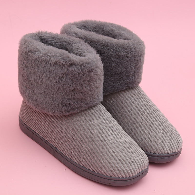 Plush snow boots