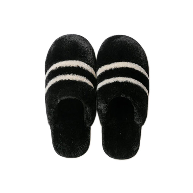 Pantuflas de felpa sencillas para hombres y mujeres cálidas y antideslizantes