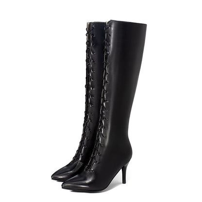 Stiletto high heel pointed high boots