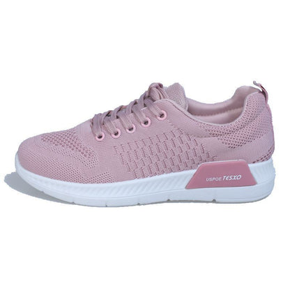 Chaussures de sport Flyknit chaussures pour femmes chaussures en tissu mesh respirant version coréenne petites chaussures blanches chaussures de course plates pour l'école