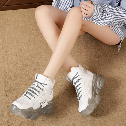 Women's platform high-top shoes