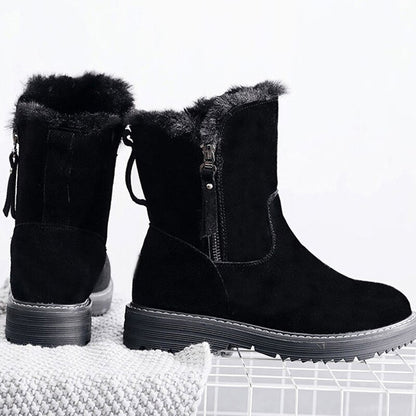 All-Match Plus Velvet Mid-Tube Flat Snow Boots