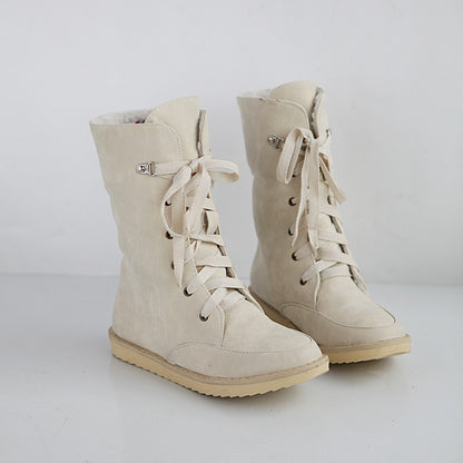 Women's Flat Casual Lace Up Boots