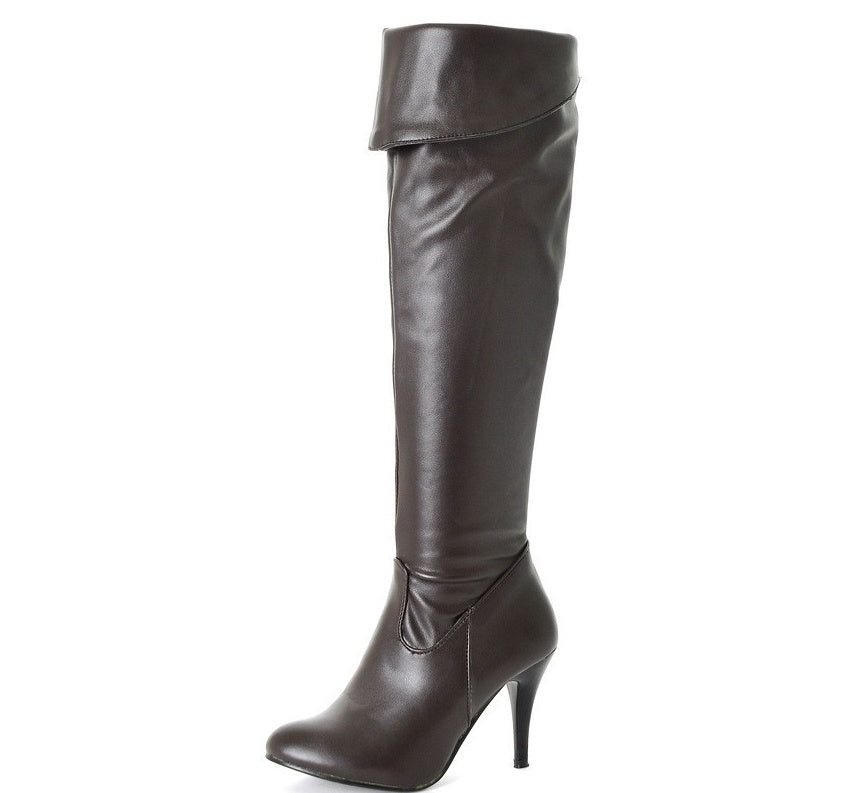 Stiletto boots side zip high heel boots over the knee boots