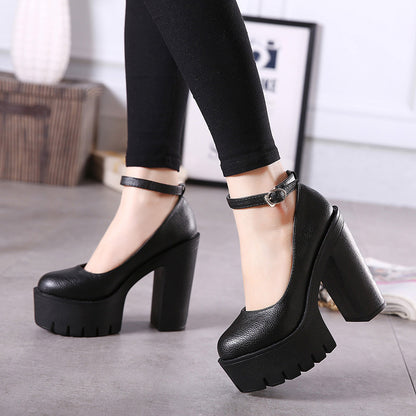 Women's Shoes New High-Heeled All-Match Thick-Heeled High-Heeled Shoes