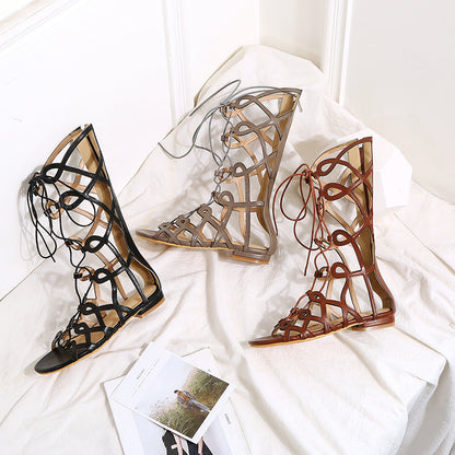 Lace-up Roman sandals