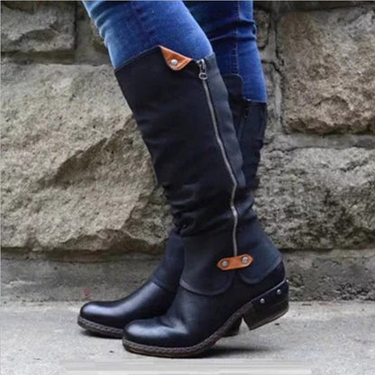 Low-heeled Martin boots