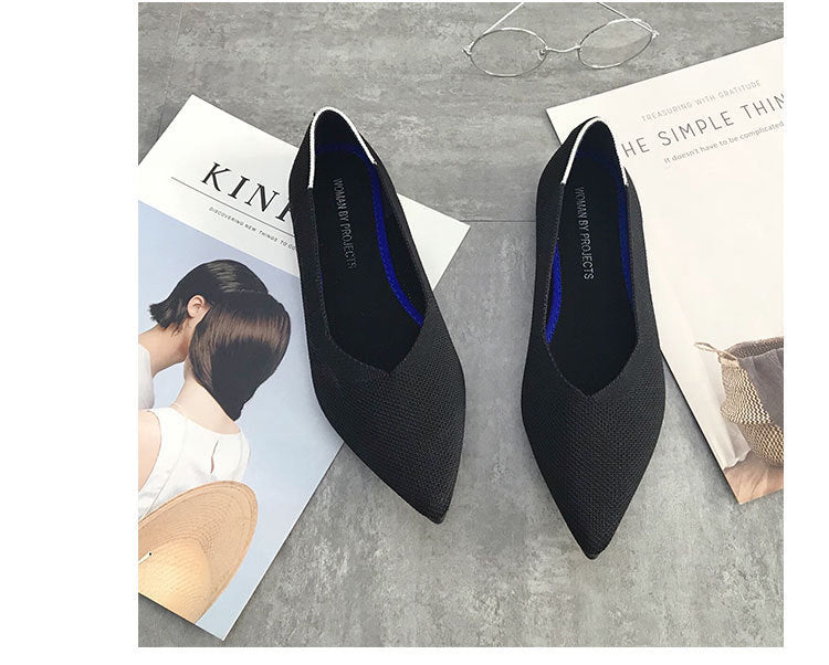 Women's shallow pointed toe flat shoes