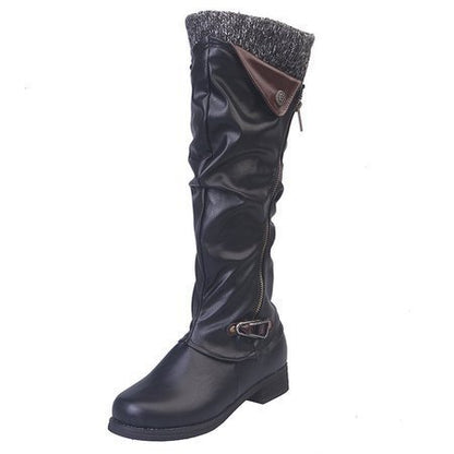 Low heel round toe boots