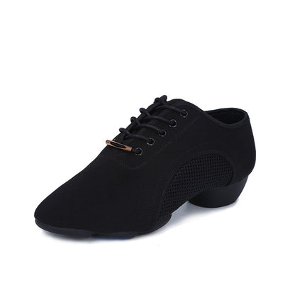 Chaussures de danse latine pour femmes en tissu Oxford respirant et filet