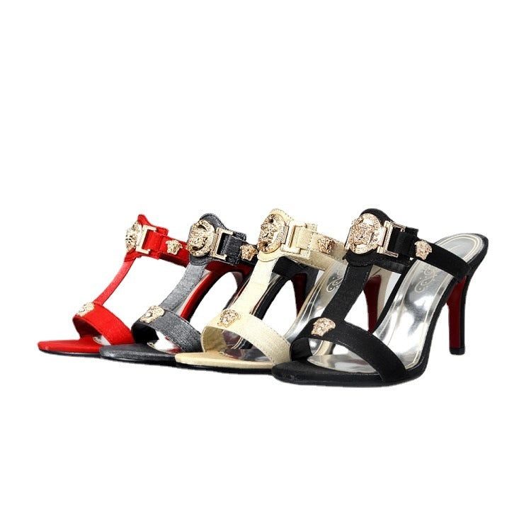 New High Heel Sandals And Slippers  Toe Stiletto Sandals