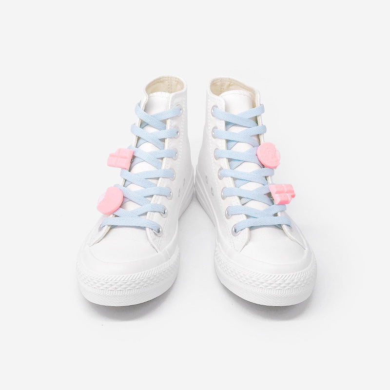 Girls  Heart High Top Canvas  All-match Shoes