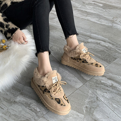 Botas de plataforma con estampado de leopardo