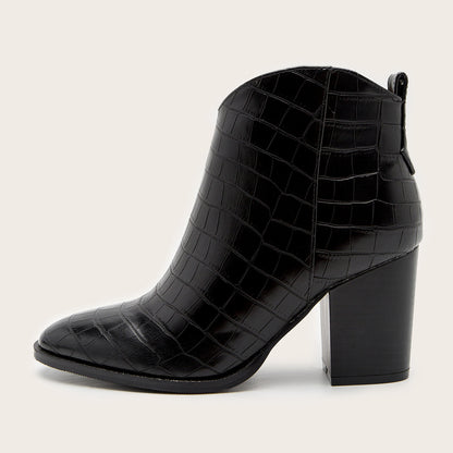 Botas Martins elegantes con cremallera lateral y tacón grueso para mujer