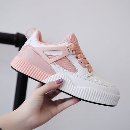 Baskets d'été de style coréen à bout rond en maille respirante, petites chaussures blanches décontractées pour femmes