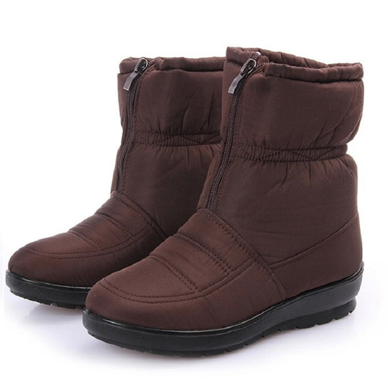 Botas de invierno, zapatos de mujer, botas de nieve gruesas para mujer