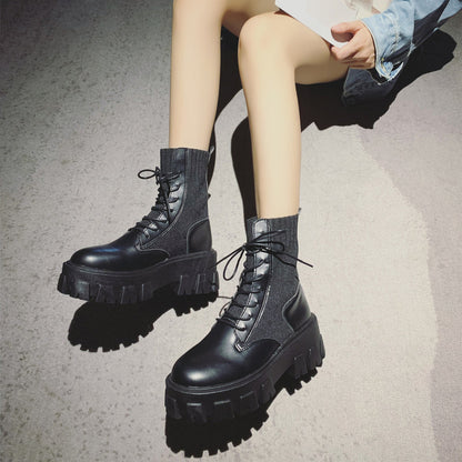 Platform motorcycle boots