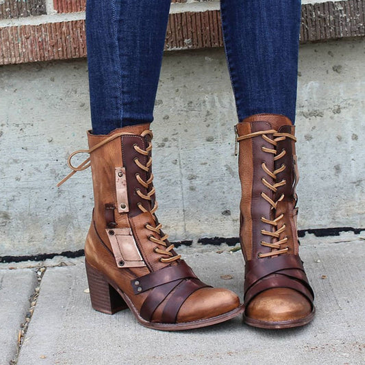 Lace-up low-top Martin boots