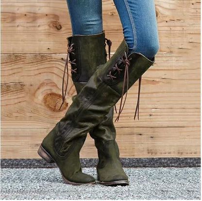 New product square heel mid-heel high boots women