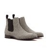 Nouvelles bottes basses à carreaux pour hommes à talons bas et bout rond pour l'automne et l'hiver 