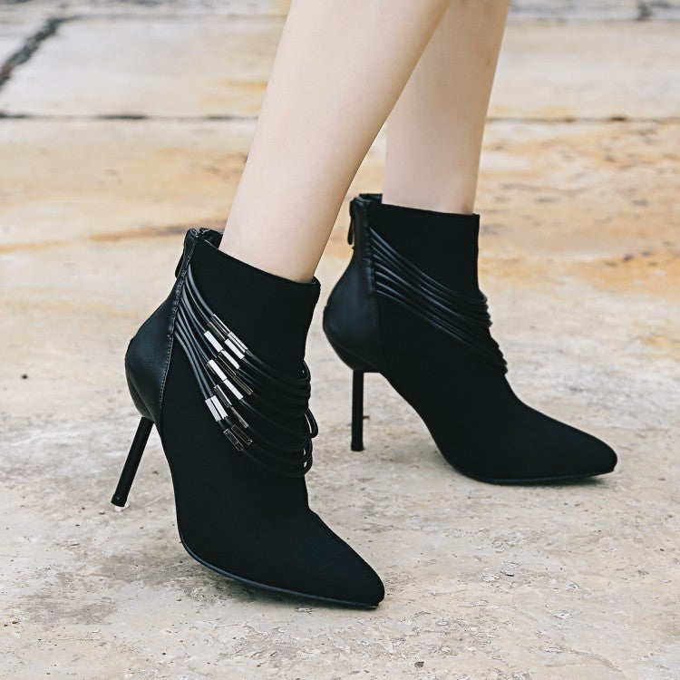 Pointed stiletto women's boots