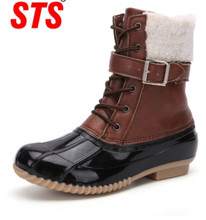 Chaussures pour femmes bottes de neige imperméables montantes 