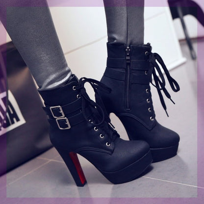 Invitation Only Lace Up-Ankle Boots