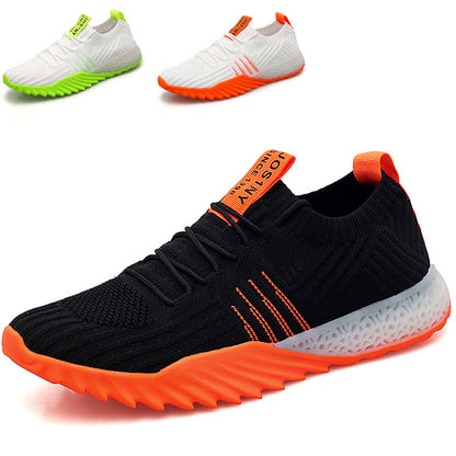 Fly woven breathable sports running shoes