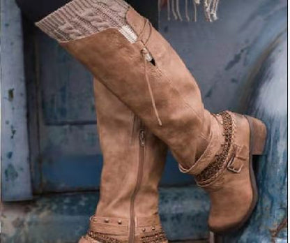 Bottes hautes rétro pour femmes pour chevaliers